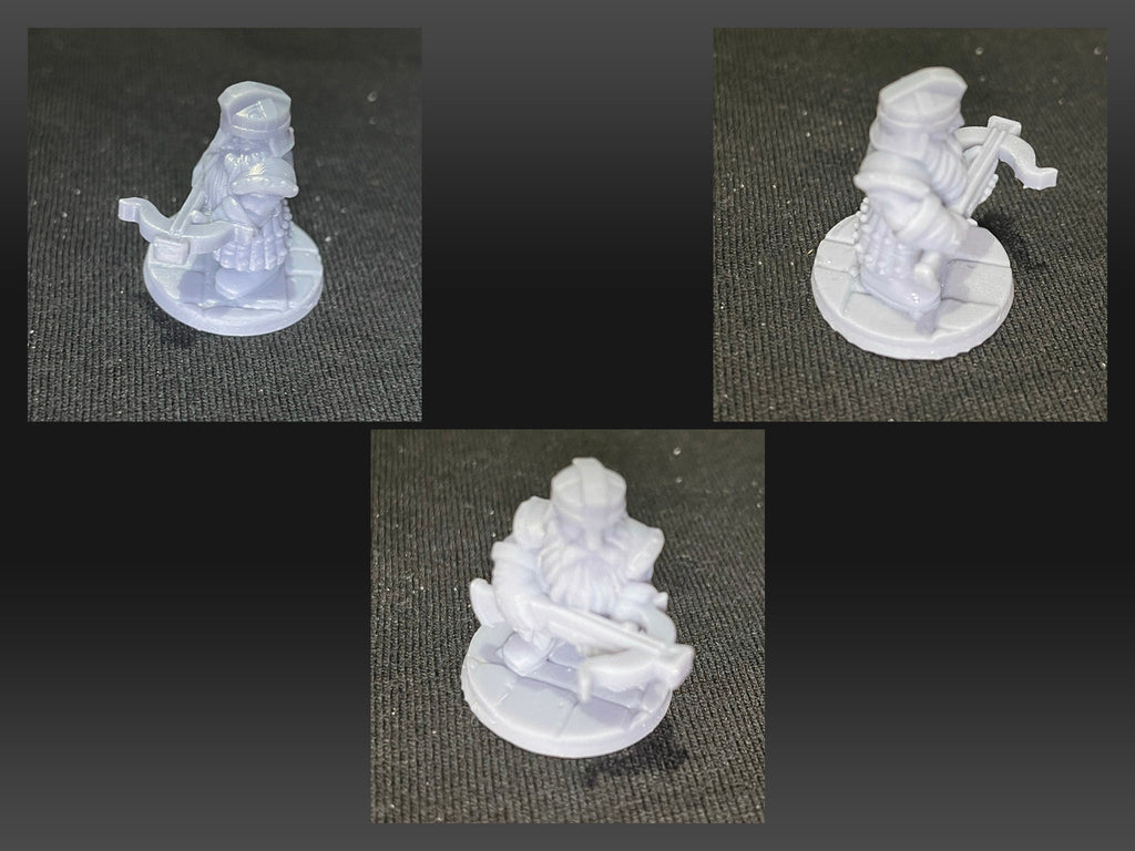 3 Iron Hills Dwarf Crossbow Miniatures Middle Earth LOTR D&D Warhammer Dwarf