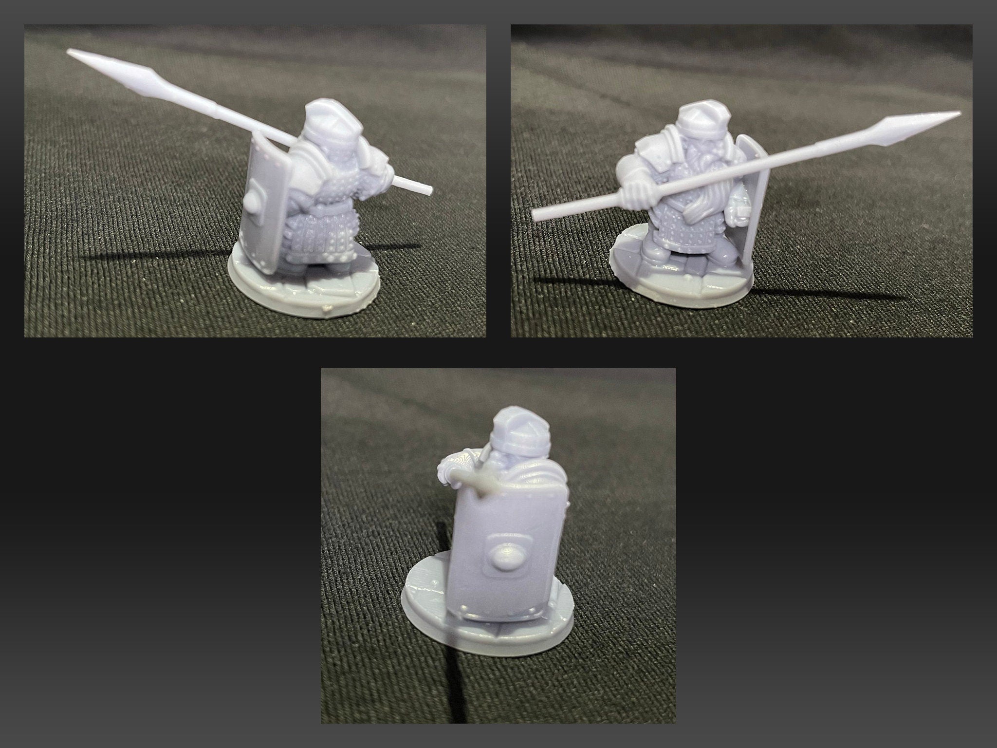3 Iron Hills Dwarf Shieldwall Warriors Miniatures Middle Earth LOTR D&D Warhammer Dwarf