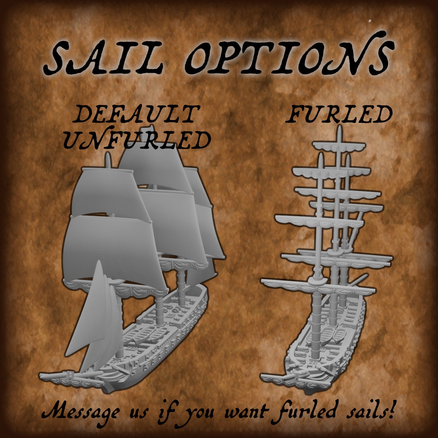 3rd Rate Squadron Sailing Ship Miniatures 1/1200 | Models | Warship | Vessels | Black Seas