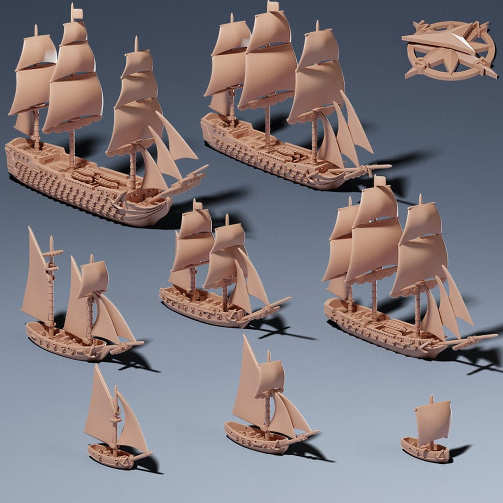 Sailing Ship Miniatures 1/489 Fleet Pack | Models | Warship | Vessels | Black Seas