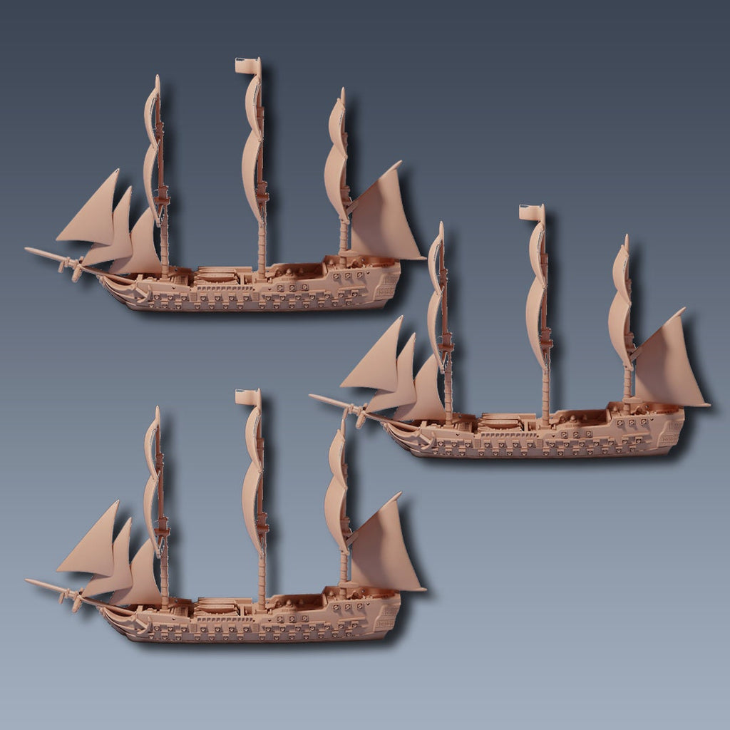 3rd Rate Squadron Sailing Ship Miniatures 1/700 | Models | Warship | Vessels | Black Seas