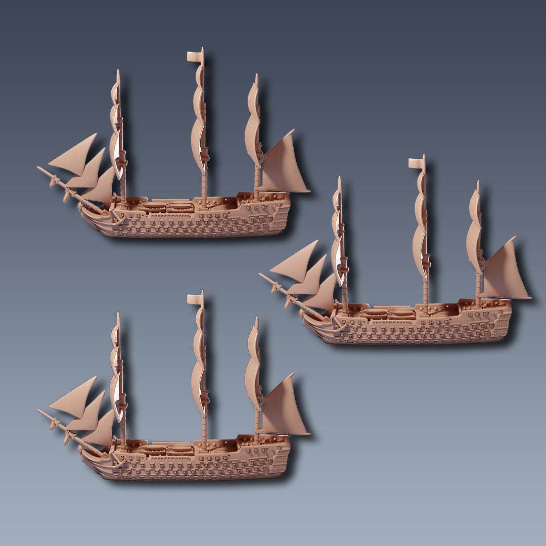 1st Rate Squadron Sailing Ship Miniatures 1/700 | Models | Warship | Vessels | Black Seas