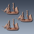 Brigantine Squadron Sailing Ship Miniatures 1/1200 | Models | Warship | Vessels | Black Seas