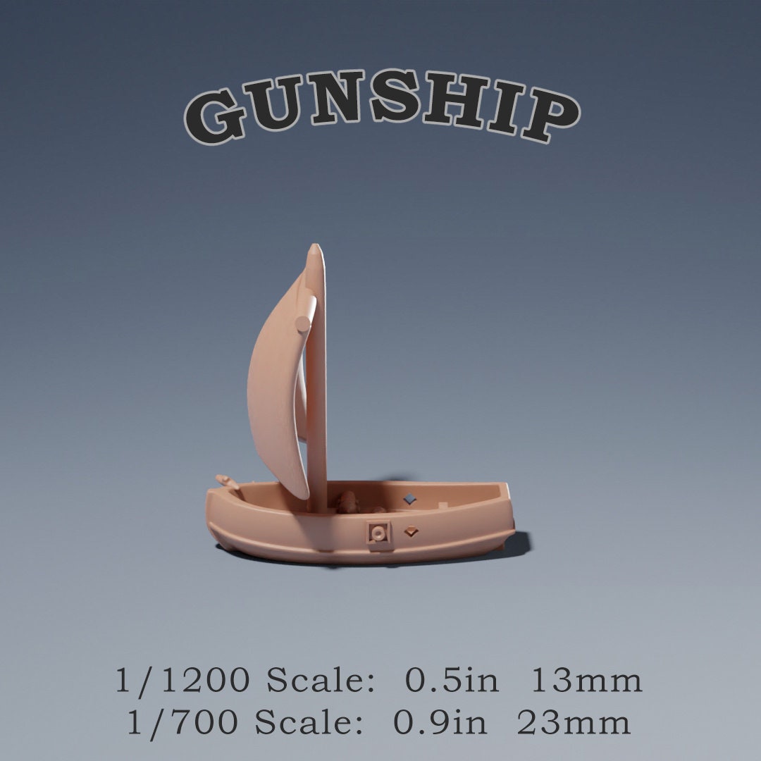 Gunship Squadron Sailing Ship Miniatures 1/1200 | Models | Warship | Vessels | Black Seas