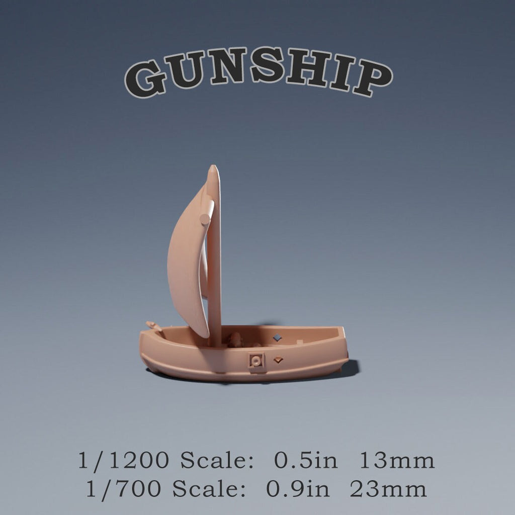 Gunship Squadron Sailing Ship Miniatures 1/700 | Models | Warship | Vessels | Black Seas