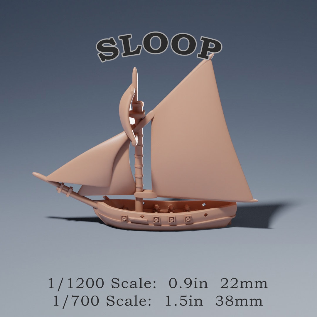Brig Schooner Sloop Cutter Gunship 1/1200 | 5 Miniature Ships