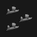 Trireme Squadron Sailing Ship Miniatures 1/1200 | Models | Warship | Vessels | Black Seas