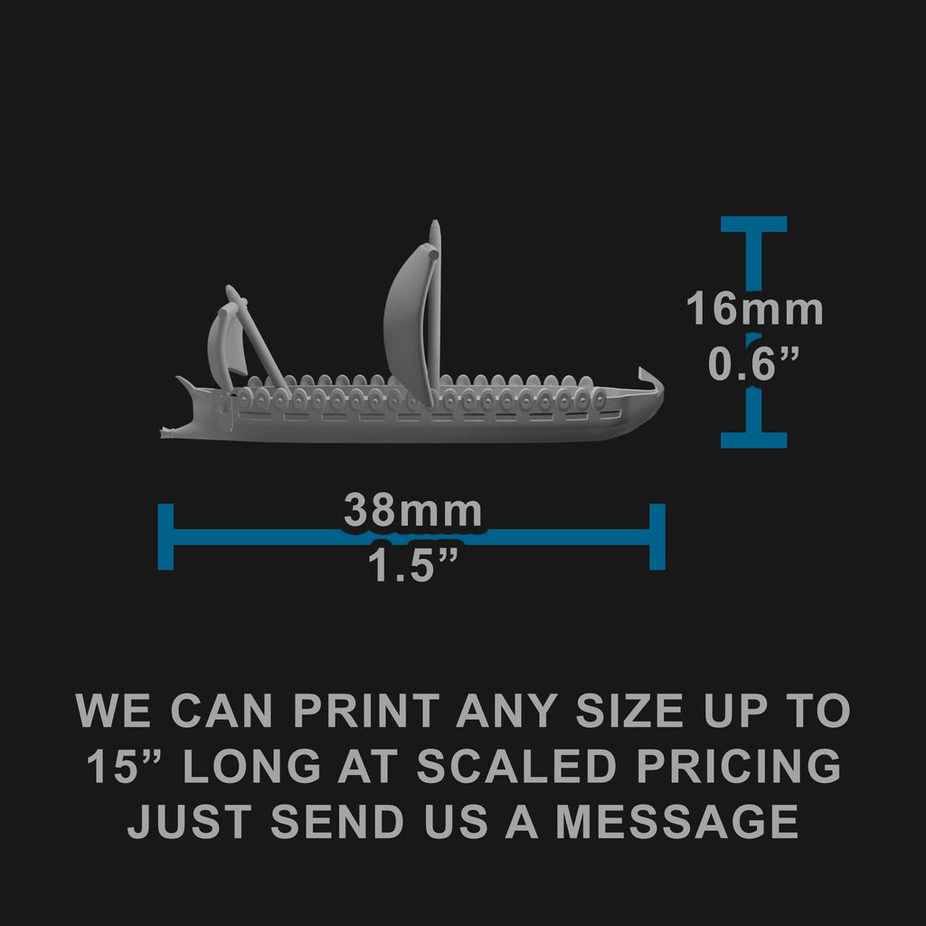 Trireme Squadron Sailing Ship Miniatures 1/1200 | Models | Warship | Vessels | Black Seas