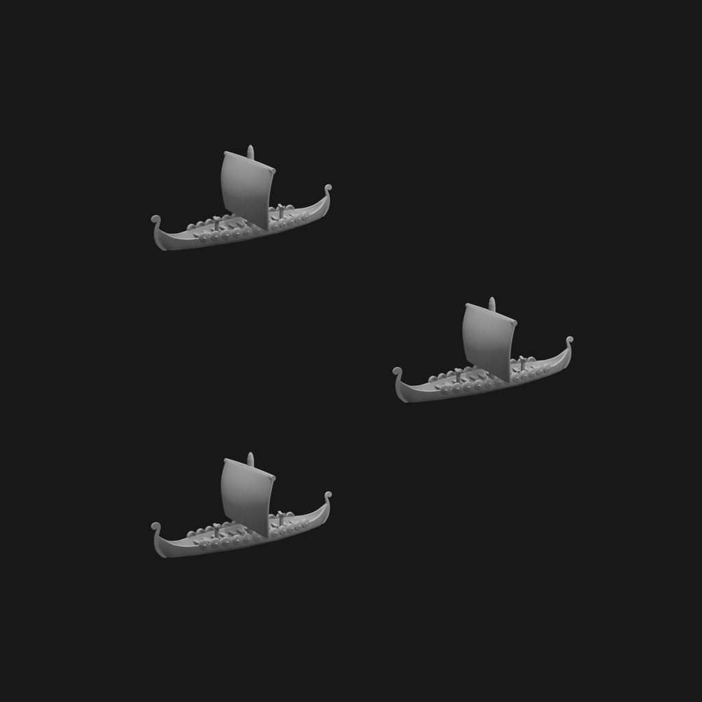 Longship Squadron Sailing Ship Miniatures | Any size - Default 1/700 | Models | Viking Longship