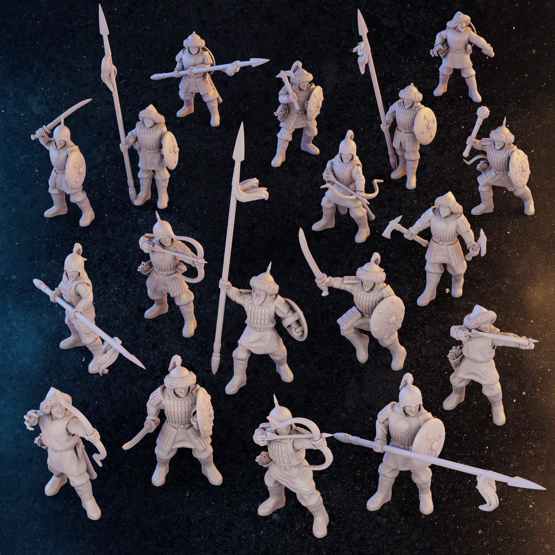 Mongolian Warriors | 18 Miniatures