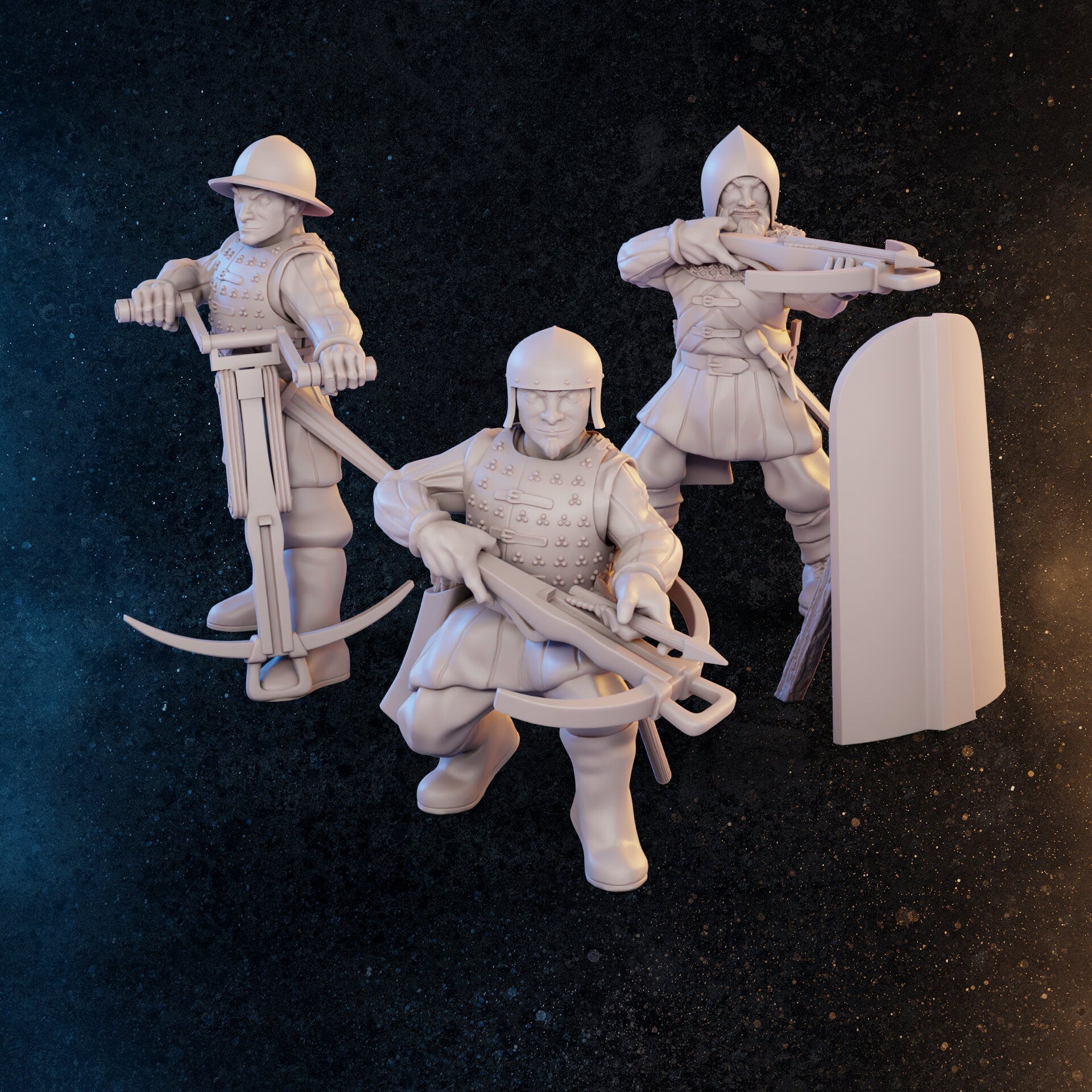Late Medieval Era Rangers Archers Crossbowmen | 24 Miniatures