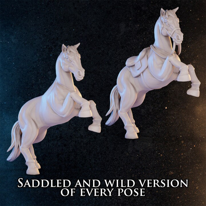 24 Horse Miniatures Set