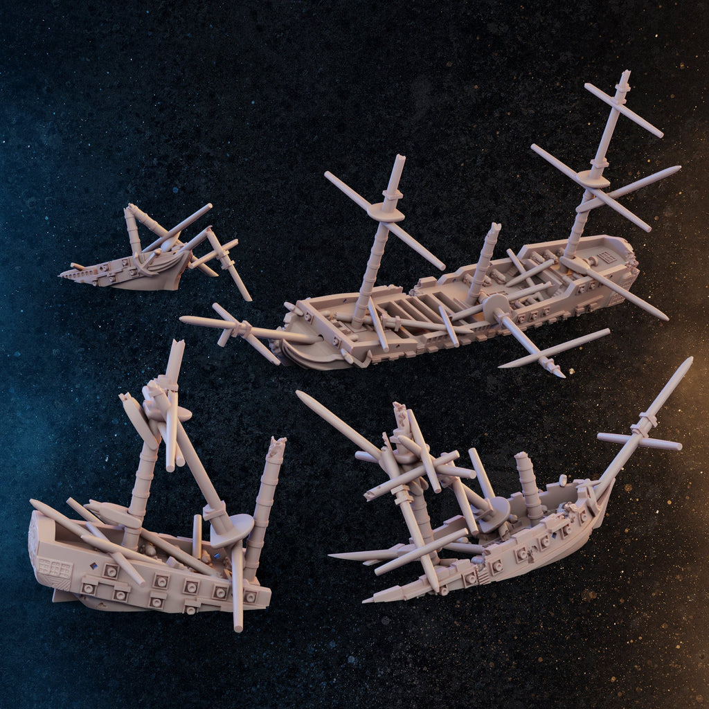 Sailing Ship Miniatures Ship Wreckage Pack 1/1200 Scale