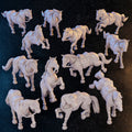 12 Saddled Horse Miniatures Set