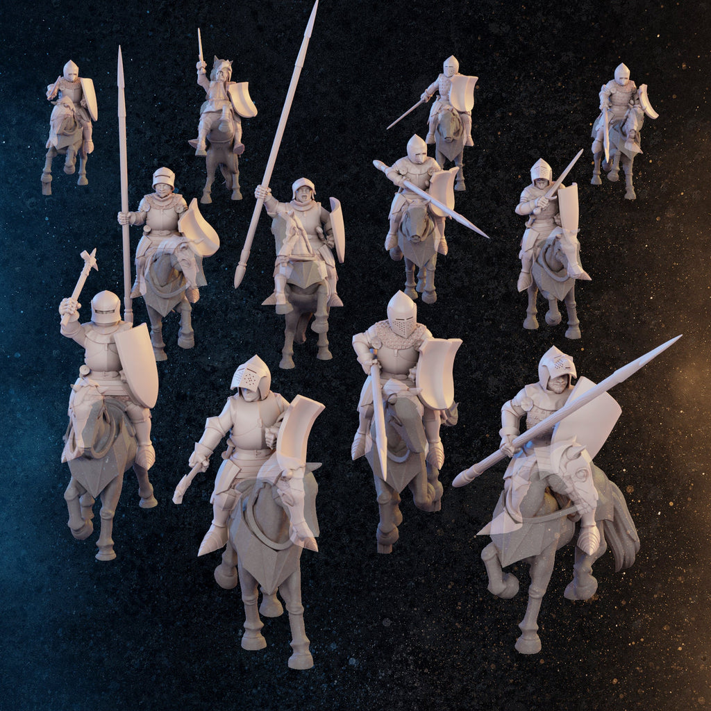 Late Medieval Cavalry | 48 Miniatures
