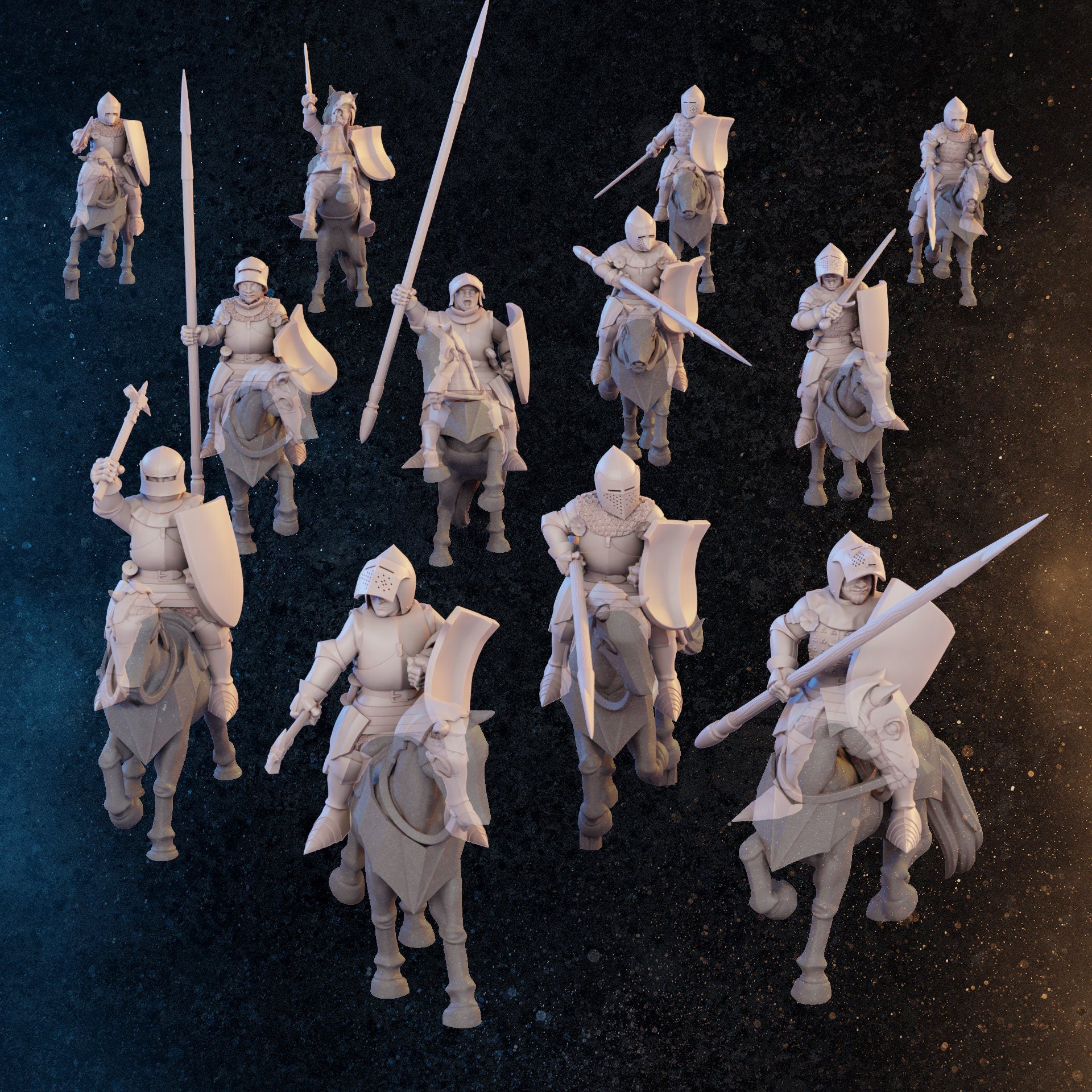 Late Medieval Cavalry | 48 Miniatures