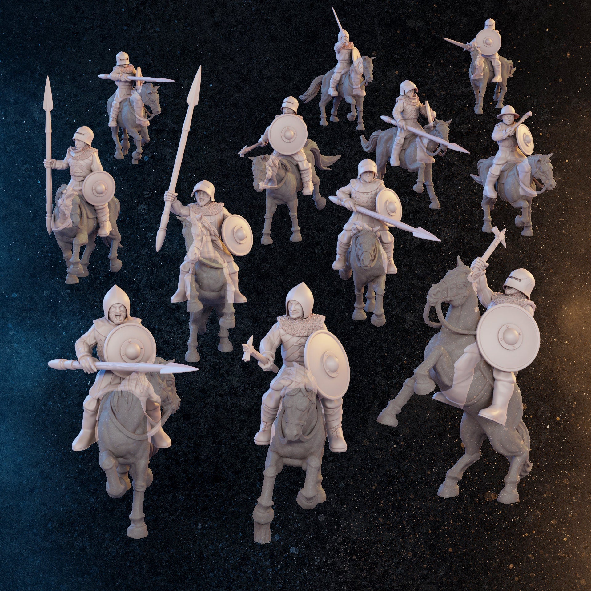 Late Medieval Cavalry | 48 Miniatures