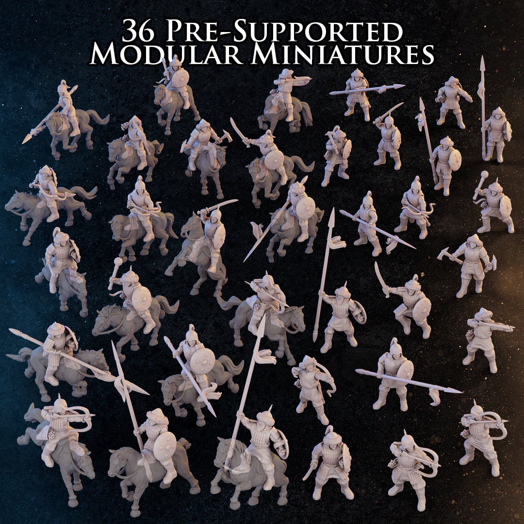 Mongol Army | 54 Miniatures | 1/72 Scale