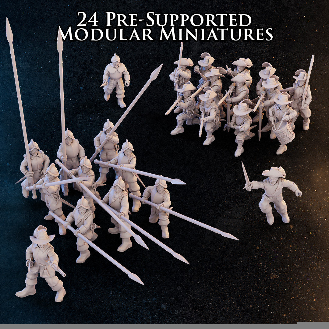 Pike & Shot Tercio| 40mm  | 24 Miniatures