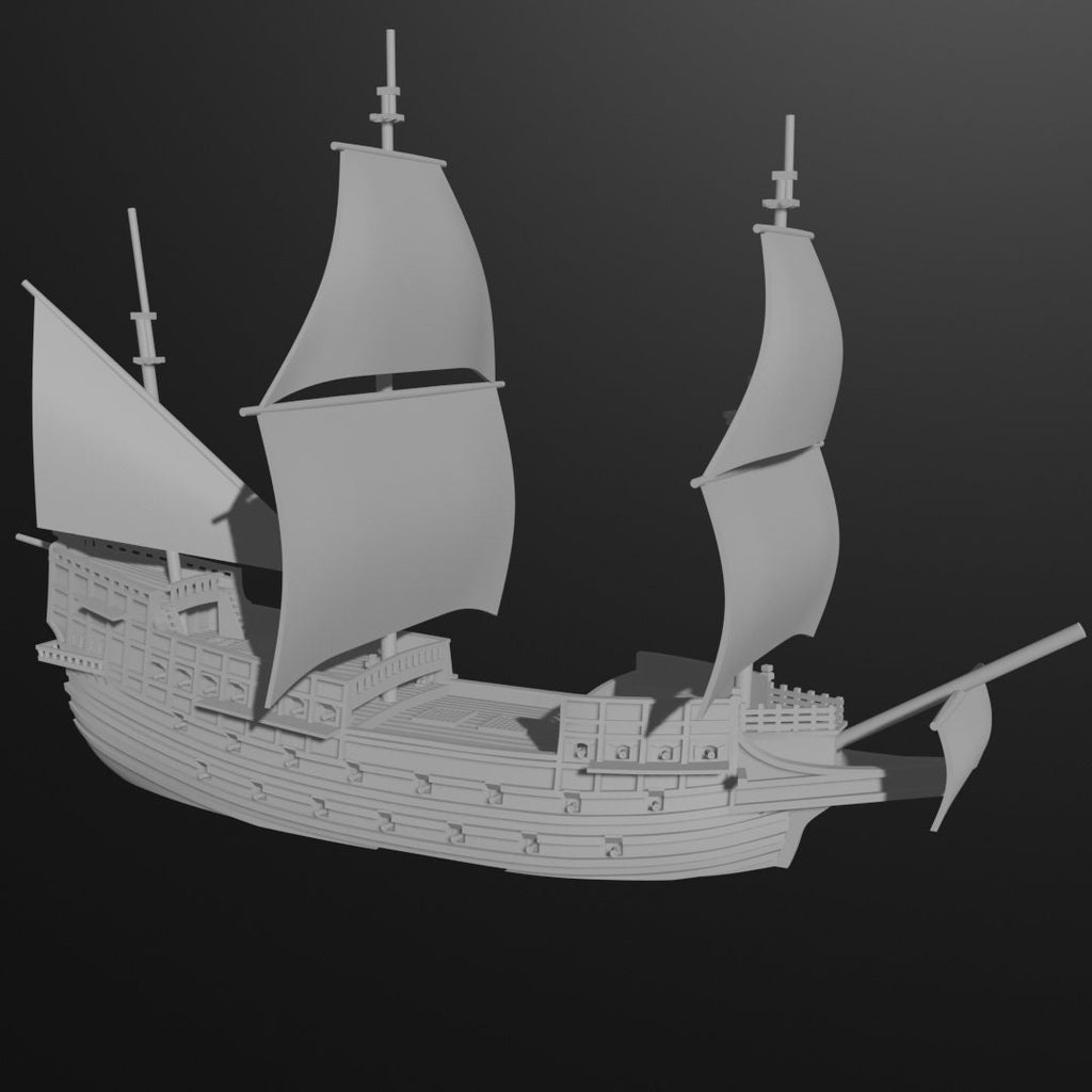 17th Century Spanish Fleet | 3 Ships | Scales 1/600 Through 1/1200 | Turner Miniatures