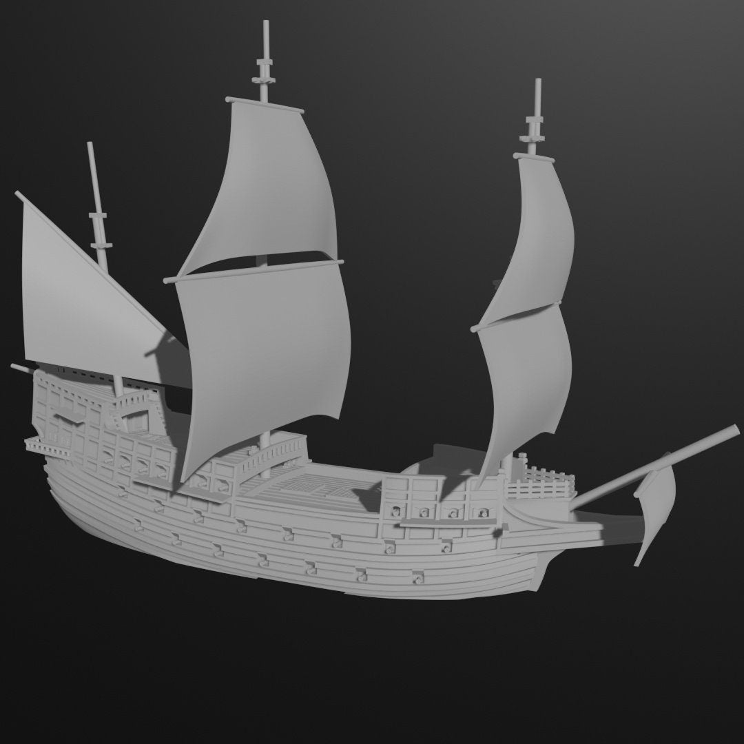 17th Century Spanish Fleet | 3 Ships | Scales 1/600 Through 1/1200 | Turner Miniatures