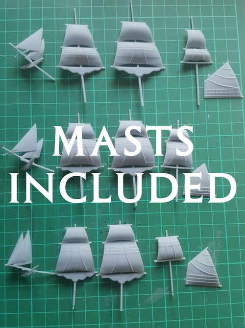 1st Rate English Fleet | 5 Ships | Scale 1/700 | Turner Miniatures