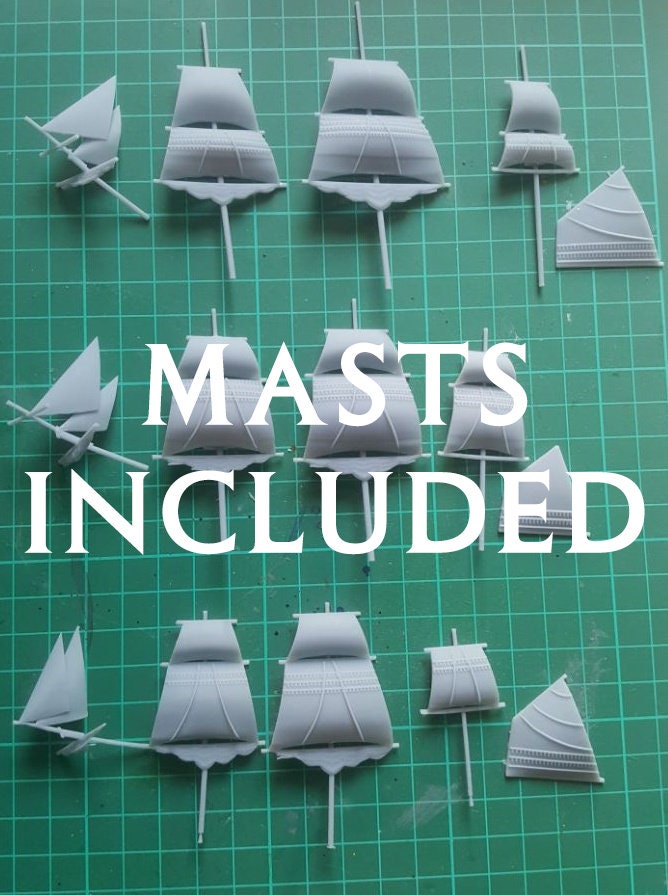 18th Century British Fleet 1 | 11 Ships | Scales 1/700 Through 1/1200 | Turner Miniatures