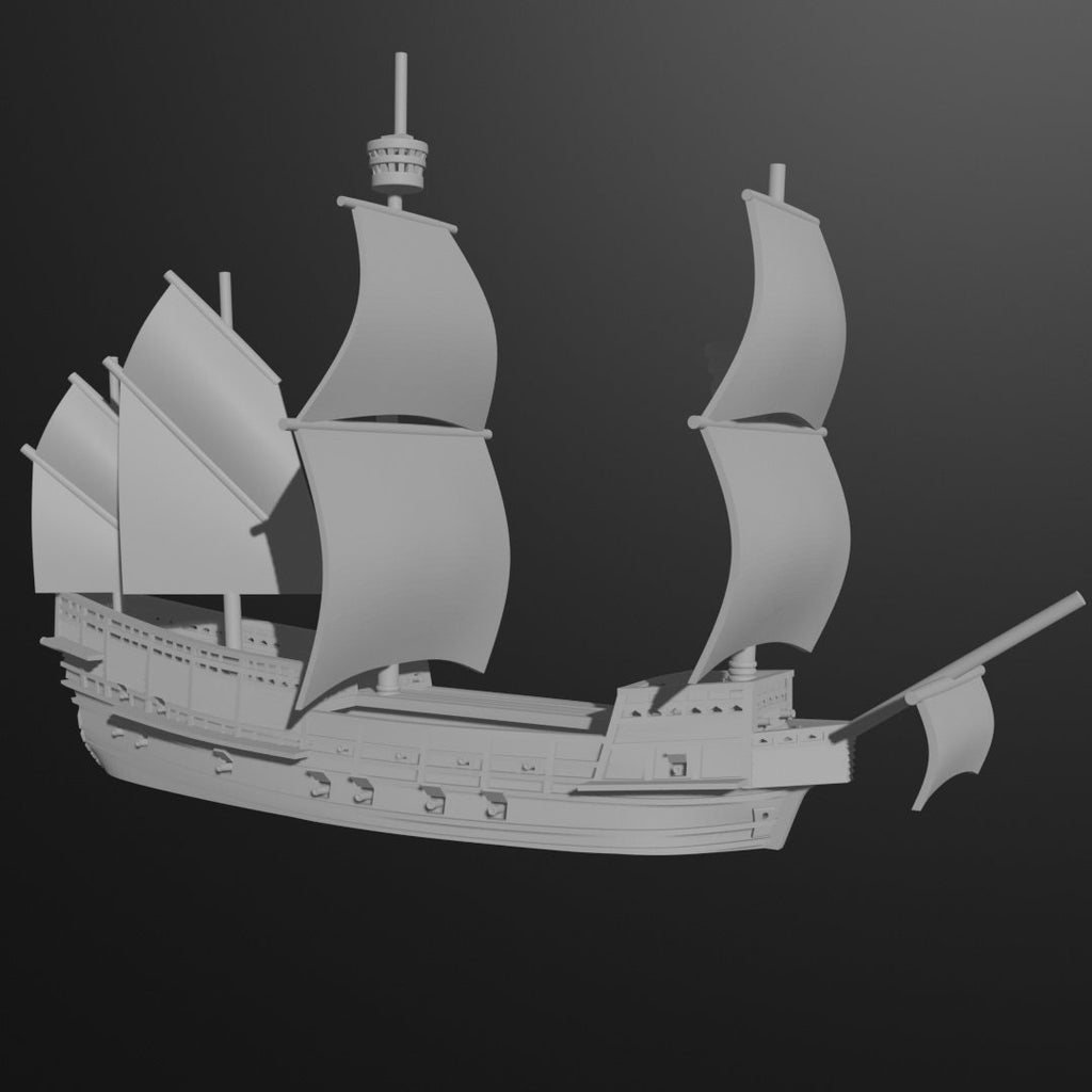 17th Century English Fleet | 8 Ships | Scales 1/600 Through 1/1200 | Turner Miniatures