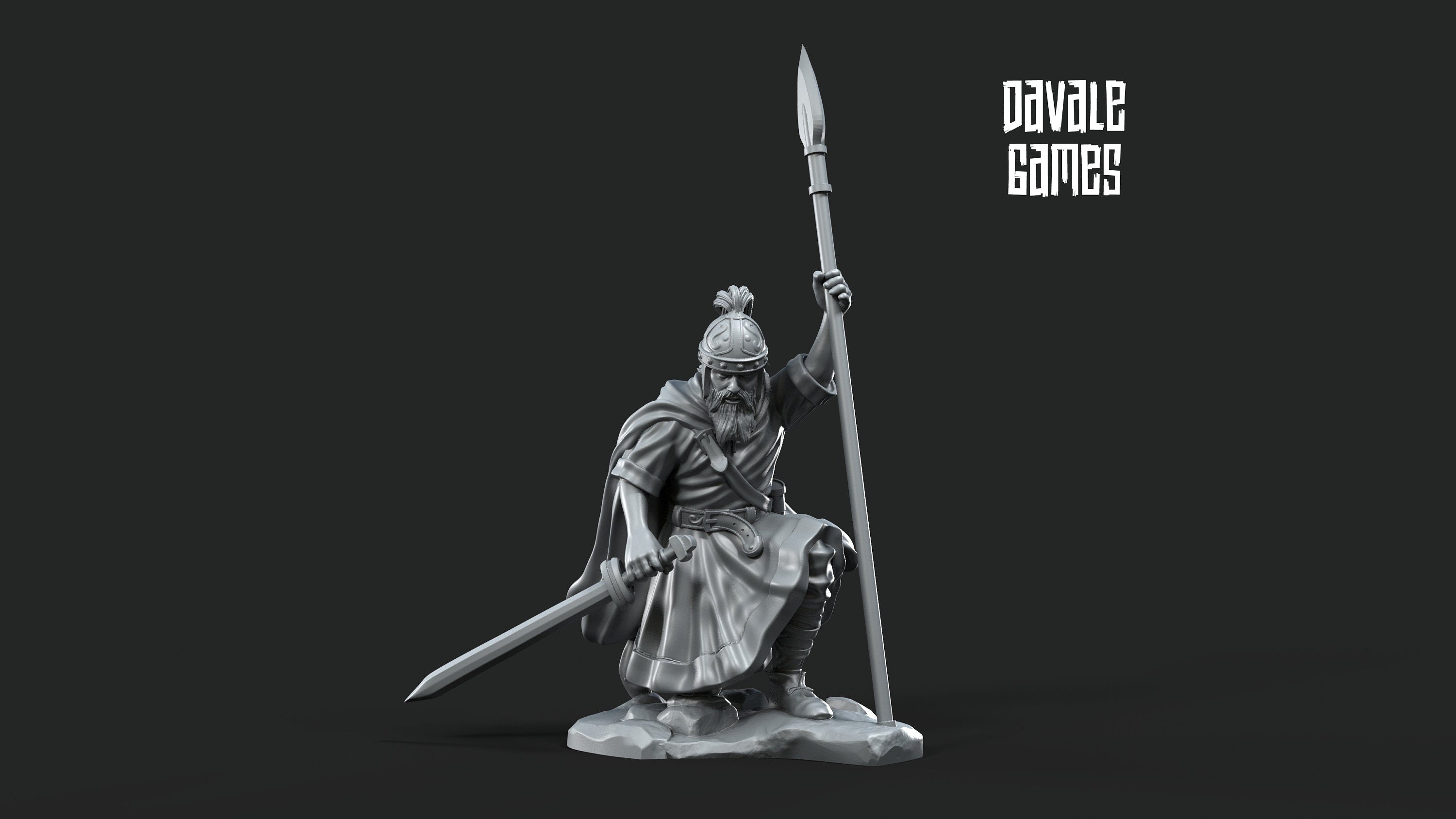 Visigoth King Mounted and Foot | 2 Miniatures | Davale Games