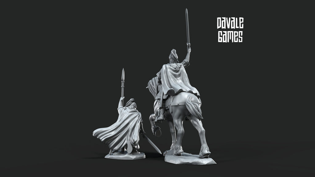 Visigoth King Mounted and Foot | 2 Miniatures | Davale Games