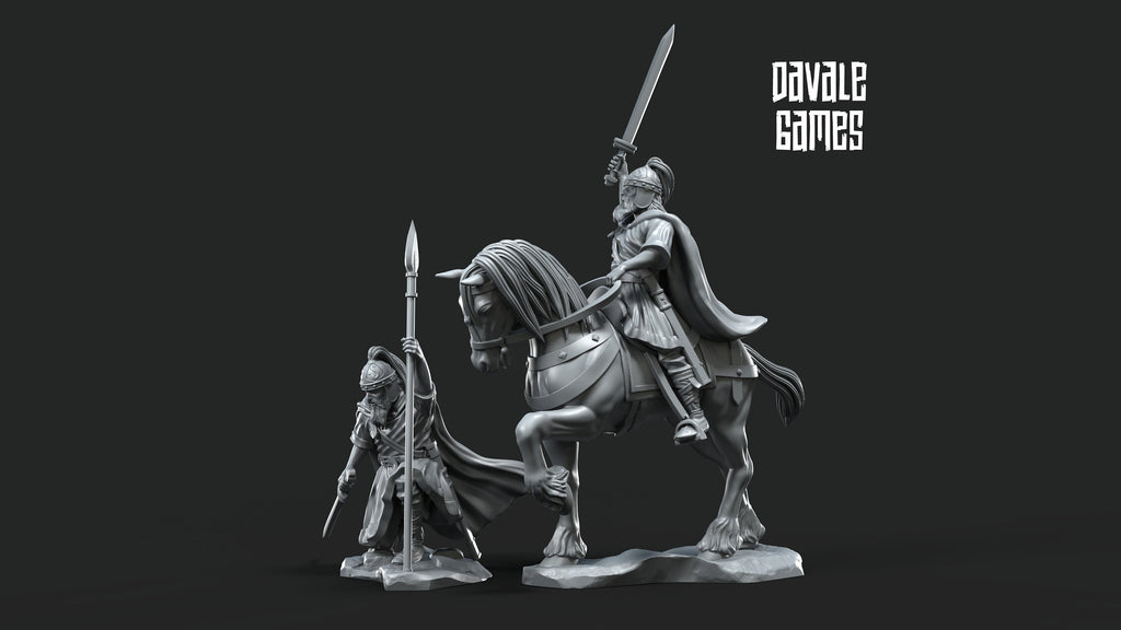 Visigoth King Mounted and Foot | 2 Miniatures | Davale Games