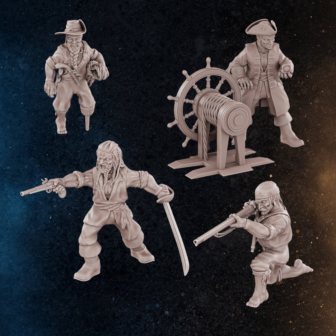 Pirate Crew | 17 Miniatures | Diratia