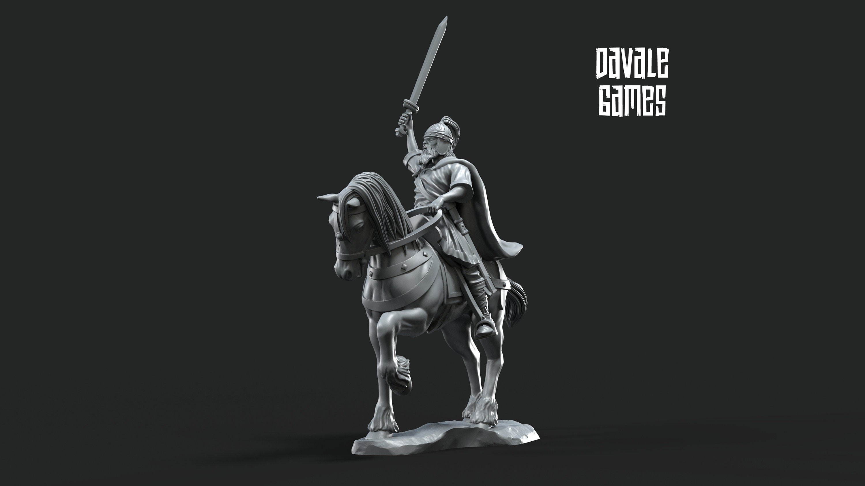 Visigoth King Mounted and Foot | 2 Miniatures | Davale Games