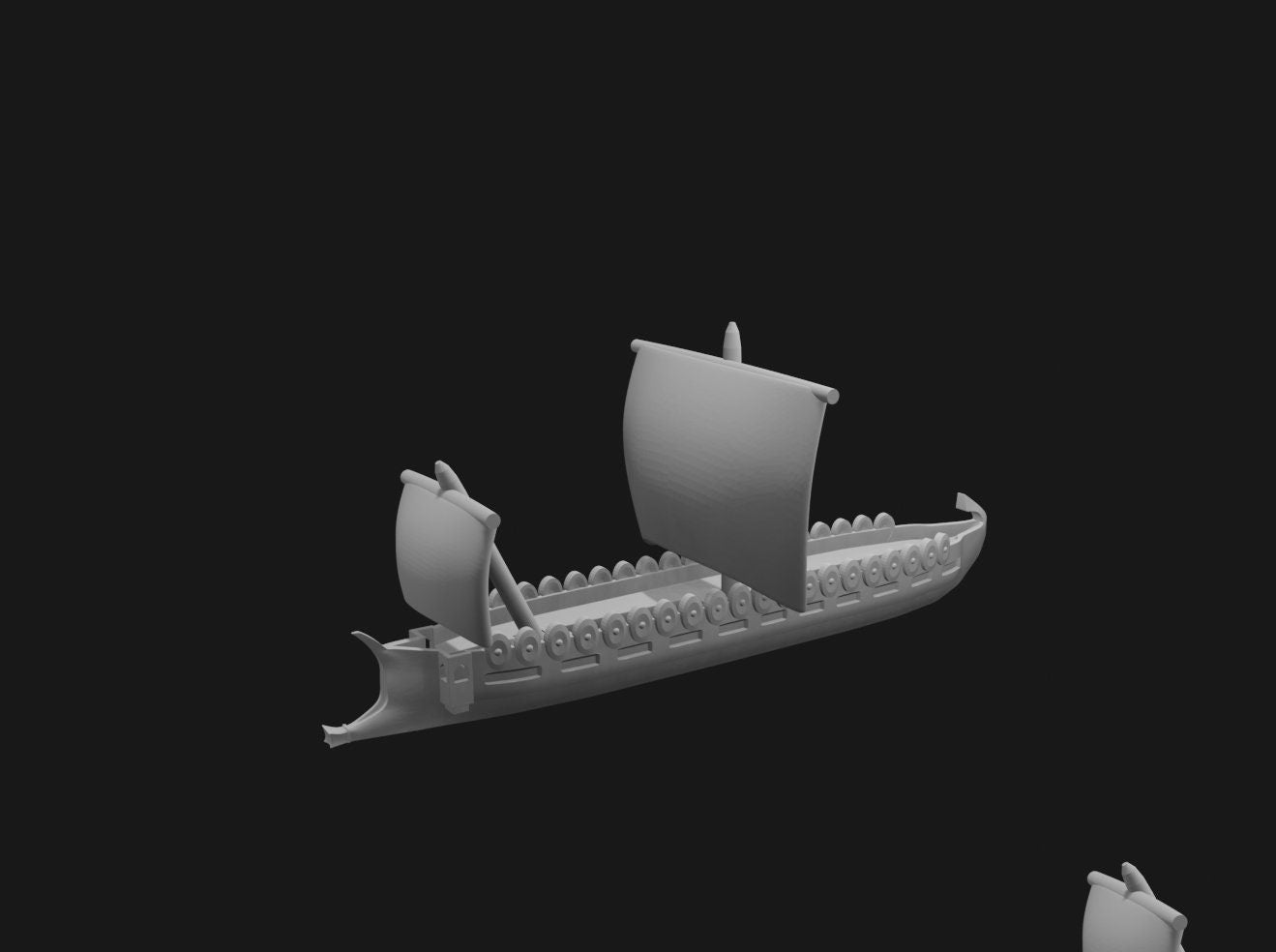Giant 9" Inch Long Greek Trireme Ship