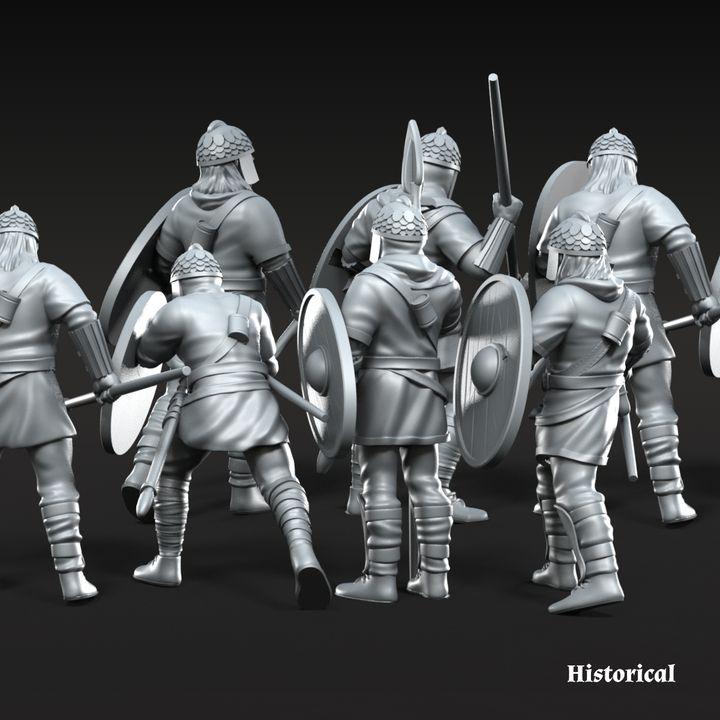 Gepids with Spears and Shields | 6 Miniatures | Davale Games