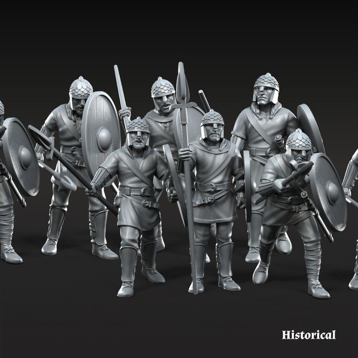 Gepids with Spears and Shields | 6 Miniatures | Davale Games