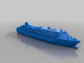 Large 10 Inch Poseidon Cruise Ship Resin Miniature