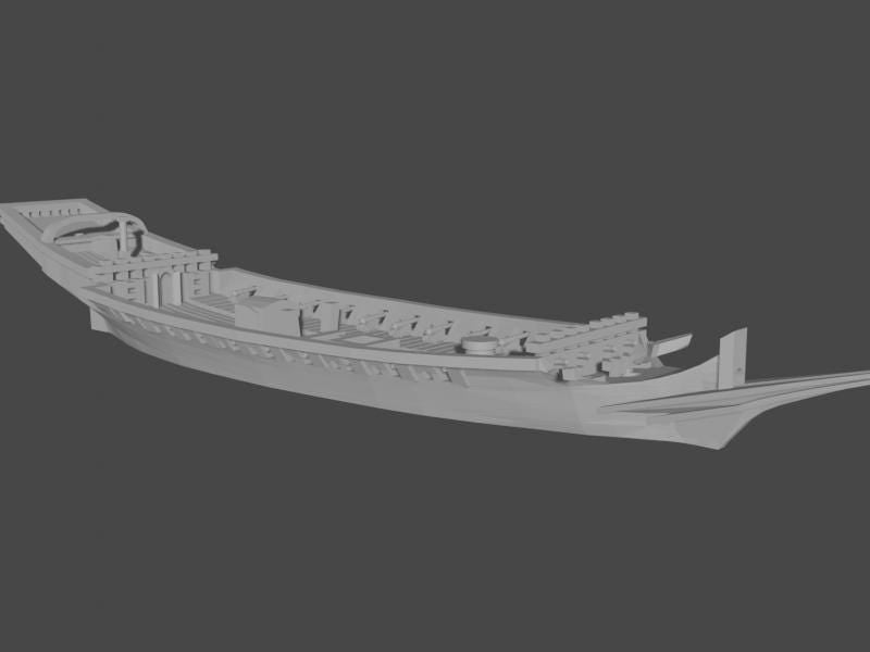 Barbary Pirate Xebec Fleet | 3 Miniatures | Scale 1/700 | Turner Miniatures