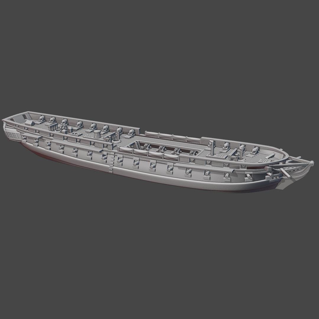 17th & 18th Century US Fleet | 8 Ships | Scales 1/700 Through 1/1200 | Turner Miniatures
