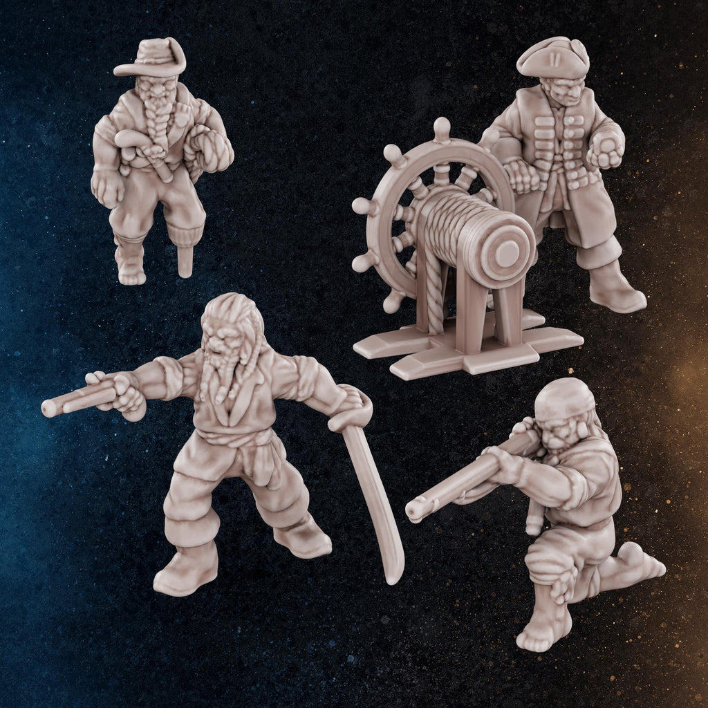 Pirate Crew 15mm | 17 Miniatures | Diratia