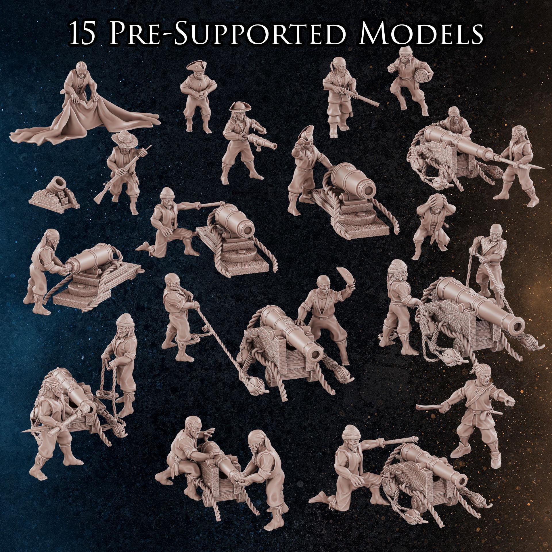 Pirate Gunners | 32 Miniatures | Diratia