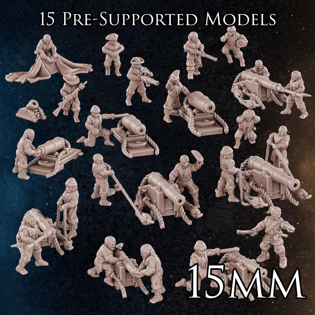 Pirate Gunners 15mm | 32 Miniatures | Diratia