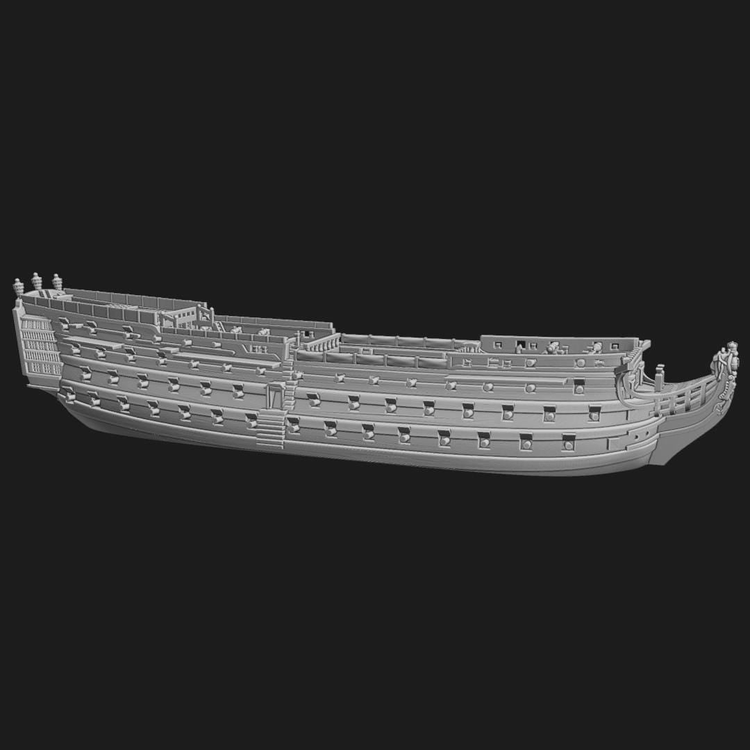Large HMS Victory | 18th Century English Ship Miniature | 2.3" to 9.5" Hull | Turner Miniatures
