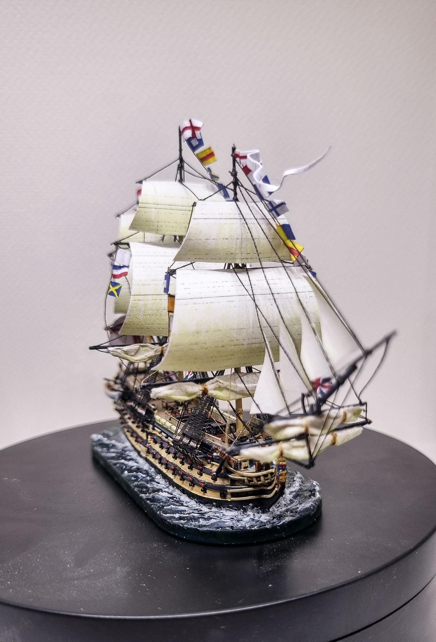 Large HMS Victory | 18th Century English Ship Miniature | 2.3" to 9.5" Hull | Turner Miniatures