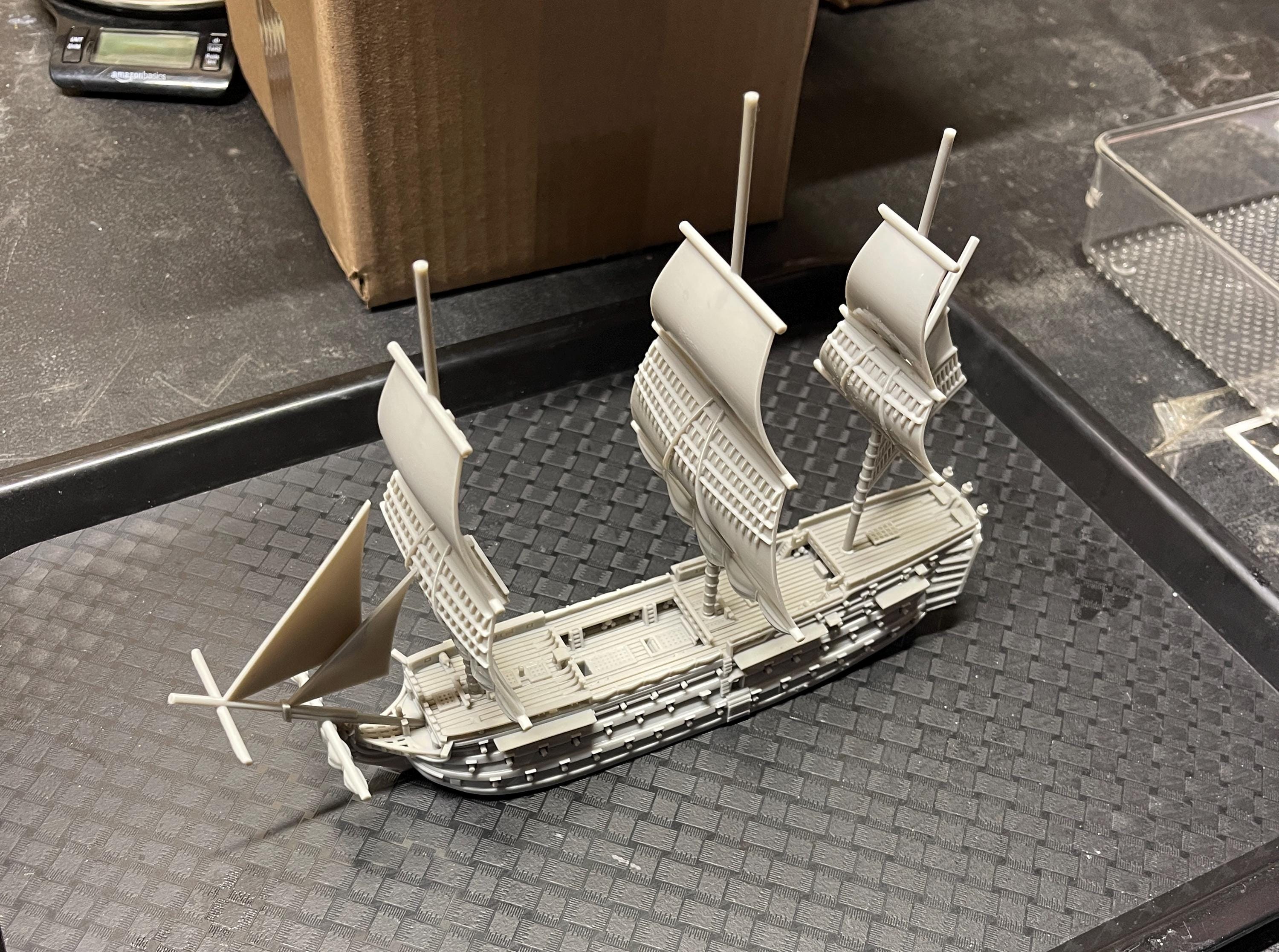 Large HMS Victory | 18th Century English Ship Miniature | 2.3" to 9.5" Hull | Turner Miniatures