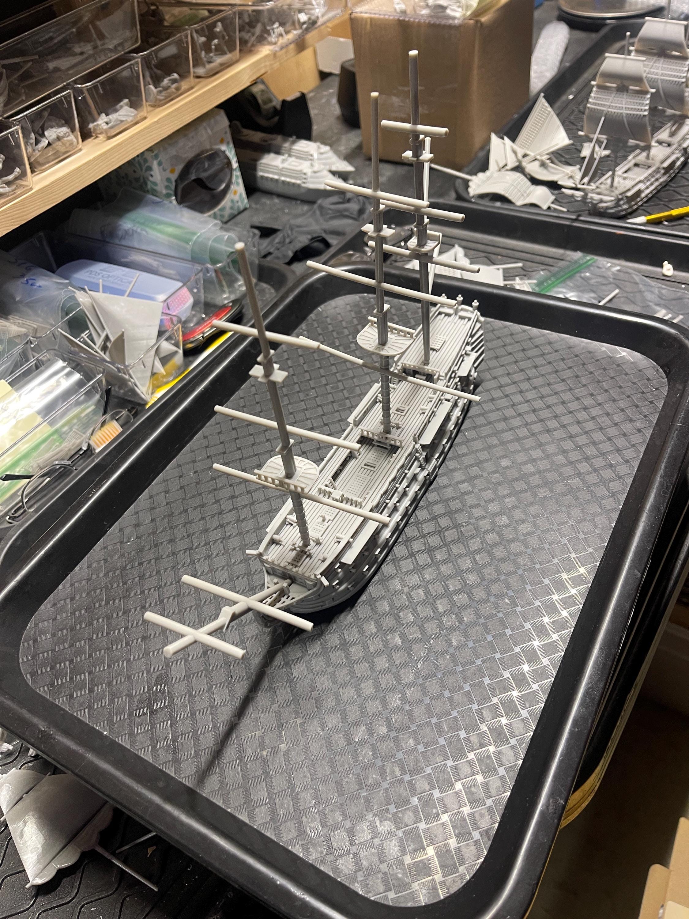 Large HMS Victory | 18th Century English Ship Miniature | 2.3" to 9.5" Hull | Turner Miniatures