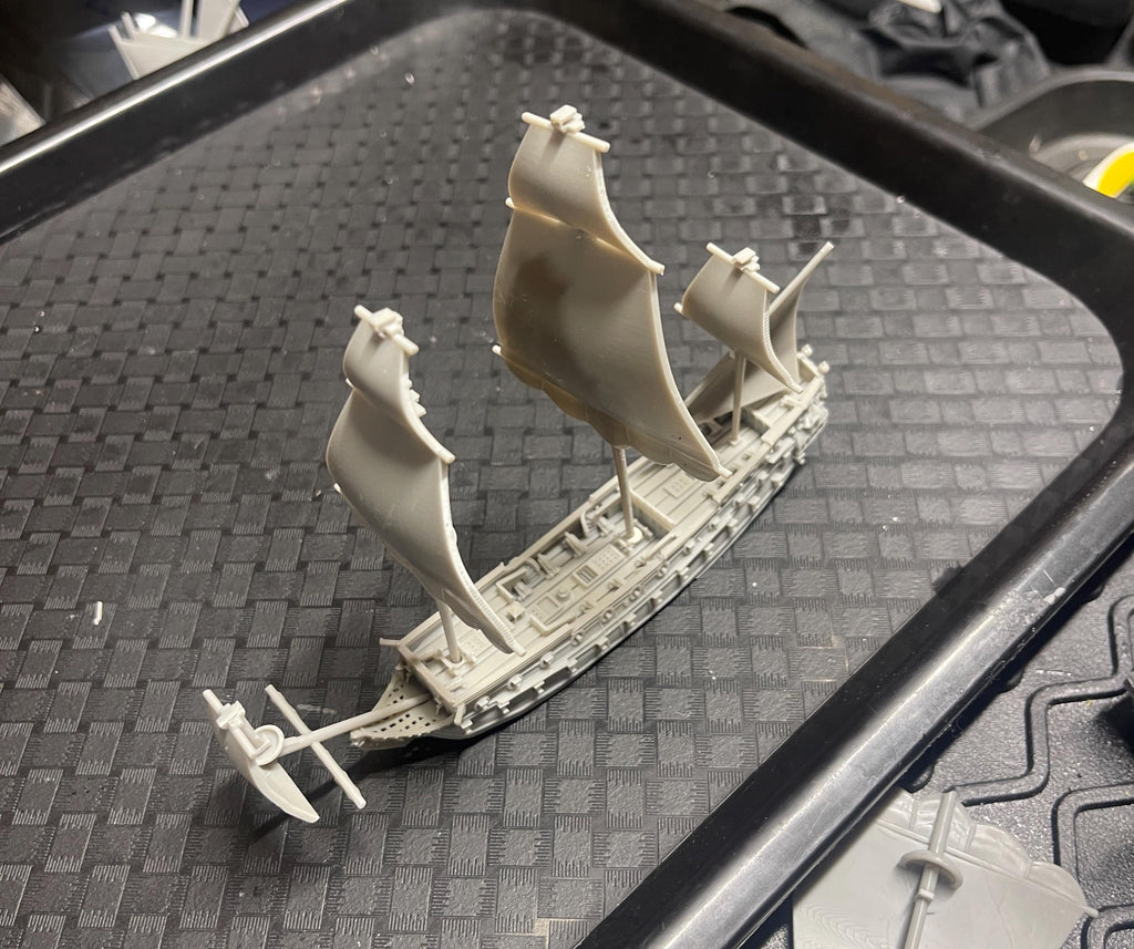 Large HMS Resolution | 17th Century English 3rd Rate Ship of the Line Miniature | 1.75" to 9.5" Hull | Turner Miniatures