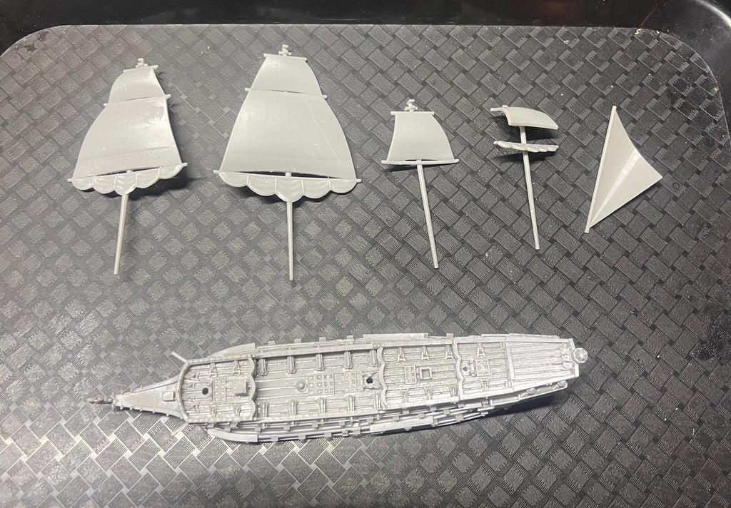 Large Sovereign of the Seas |  17th Century English Ship Miniature | 2.7" to 9.2" Hull | Turner Miniatures