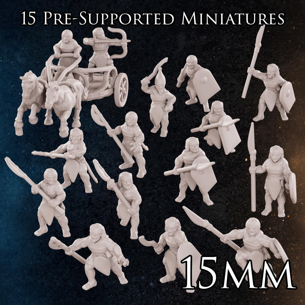 Egyptian Heavy Infantry | 30mm 15mm 6mm | 18 Historical Miniatures