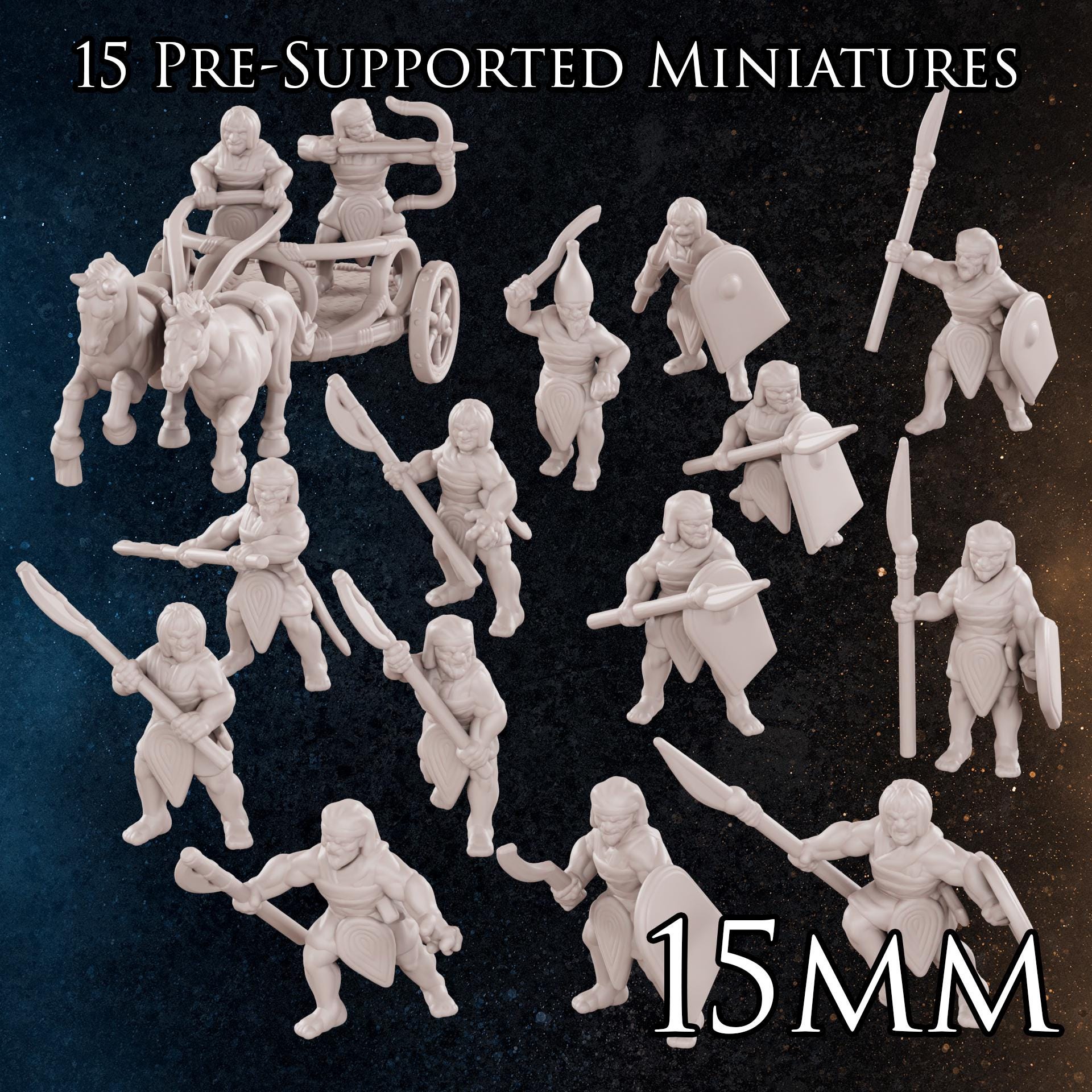 Egyptian Heavy Infantry | 30mm 15mm 6mm | 18 Historical Miniatures